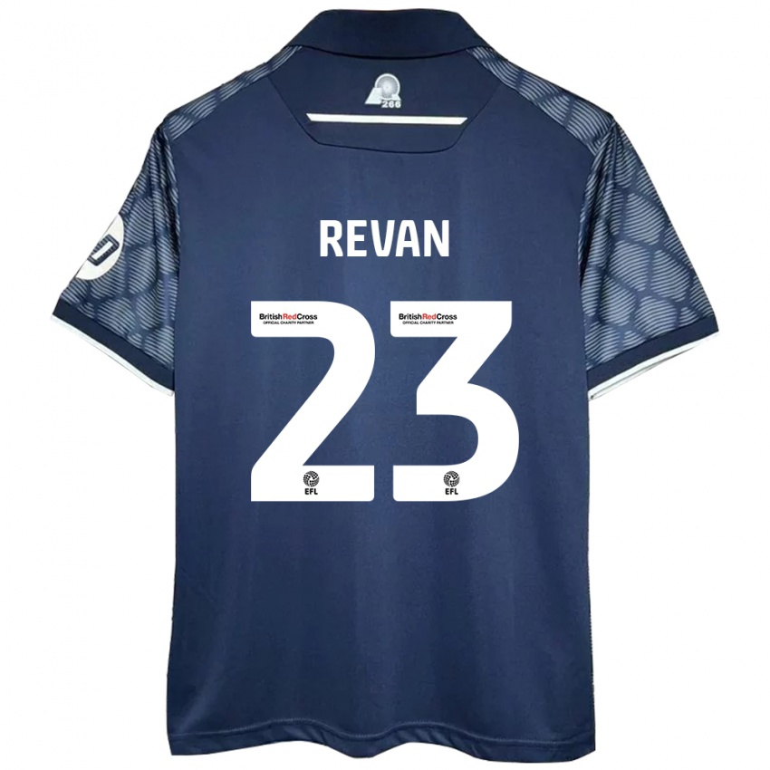 Hombre Camiseta Sebastian Revan #23 Negro 2ª Equipación 2024/25 La Camisa Chile