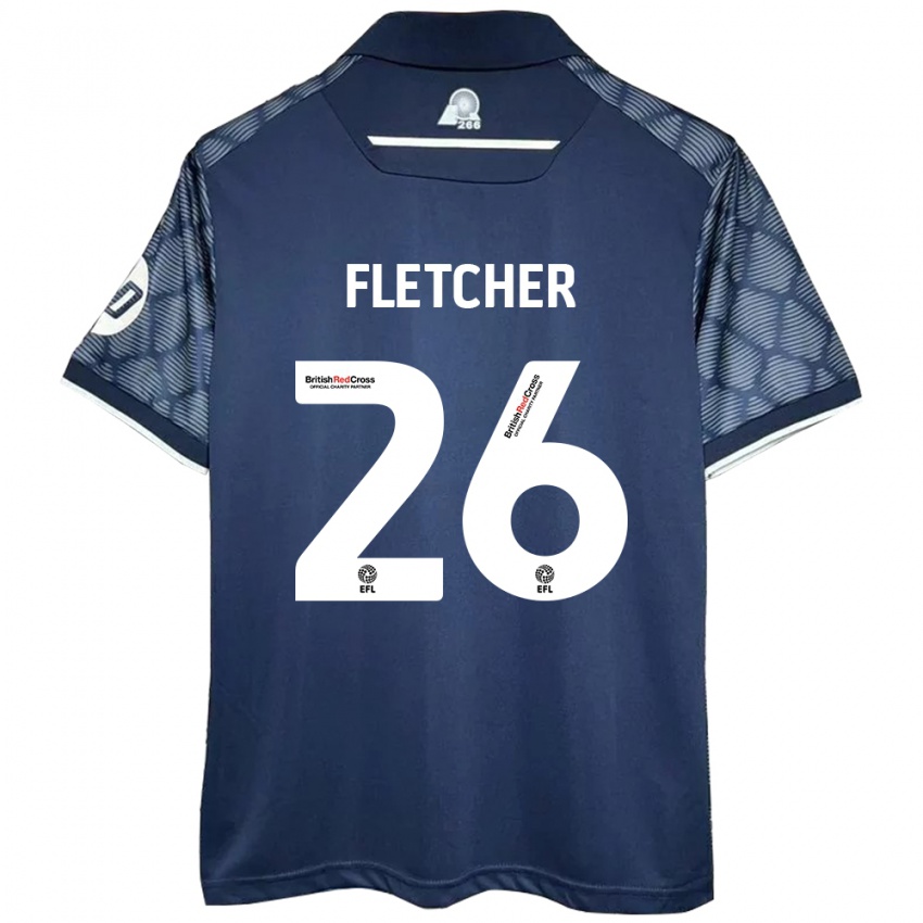 Hombre Camiseta Steven Fletcher #26 Negro 2ª Equipación 2024/25 La Camisa Chile