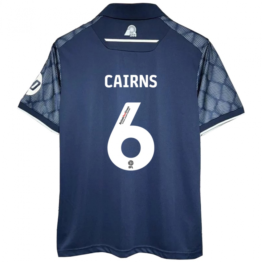 Hombre Camiseta Brooke Cairns #6 Negro 2ª Equipación 2024/25 La Camisa Chile