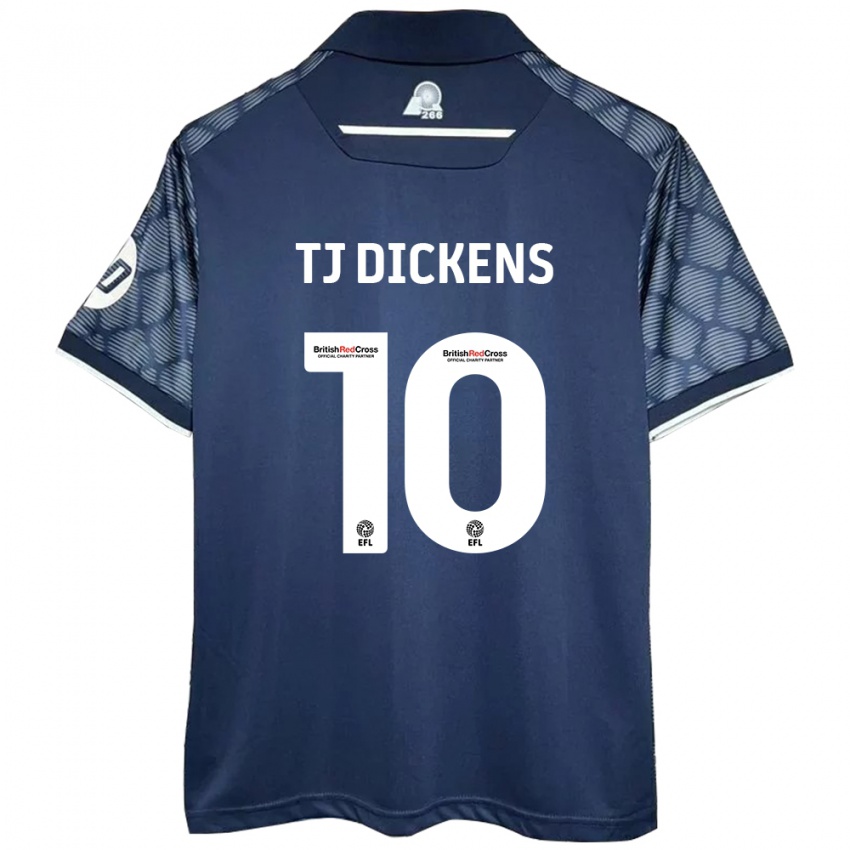 Hombre Camiseta Tonicha Tj Dickens #10 Negro 2ª Equipación 2024/25 La Camisa Chile