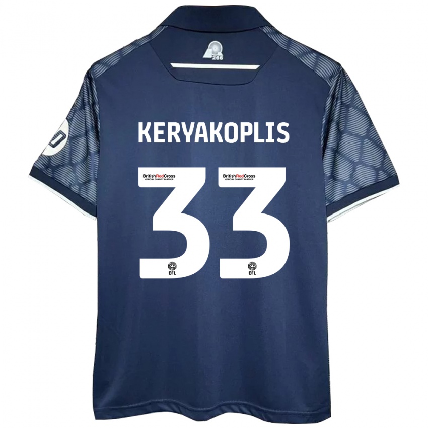 Hombre Camiseta Hannah Keryakoplis #33 Negro 2ª Equipación 2024/25 La Camisa Chile