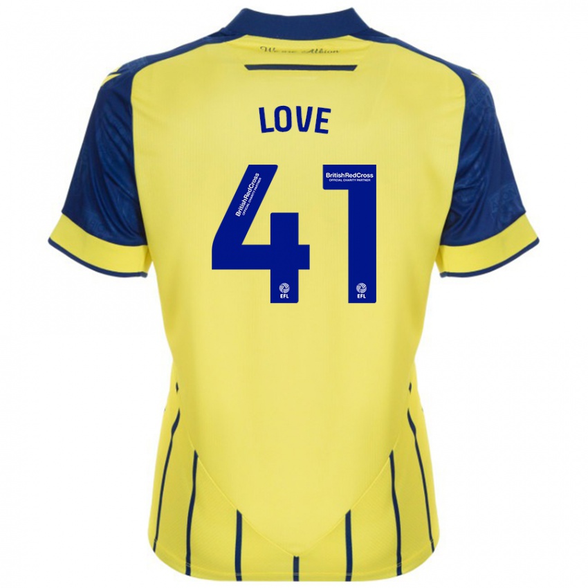 Hombre Camiseta Layton Love #41 Amarillo Azul 2ª Equipación 2024/25 La Camisa Chile