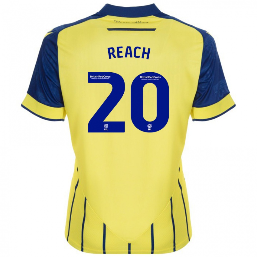 Hombre Camiseta Adam Reach #20 Amarillo Azul 2ª Equipación 2024/25 La Camisa Chile