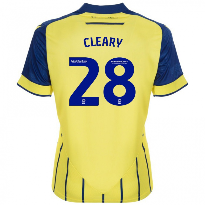 Hombre Camiseta Reyes Cleary #28 Amarillo Azul 2ª Equipación 2024/25 La Camisa Chile