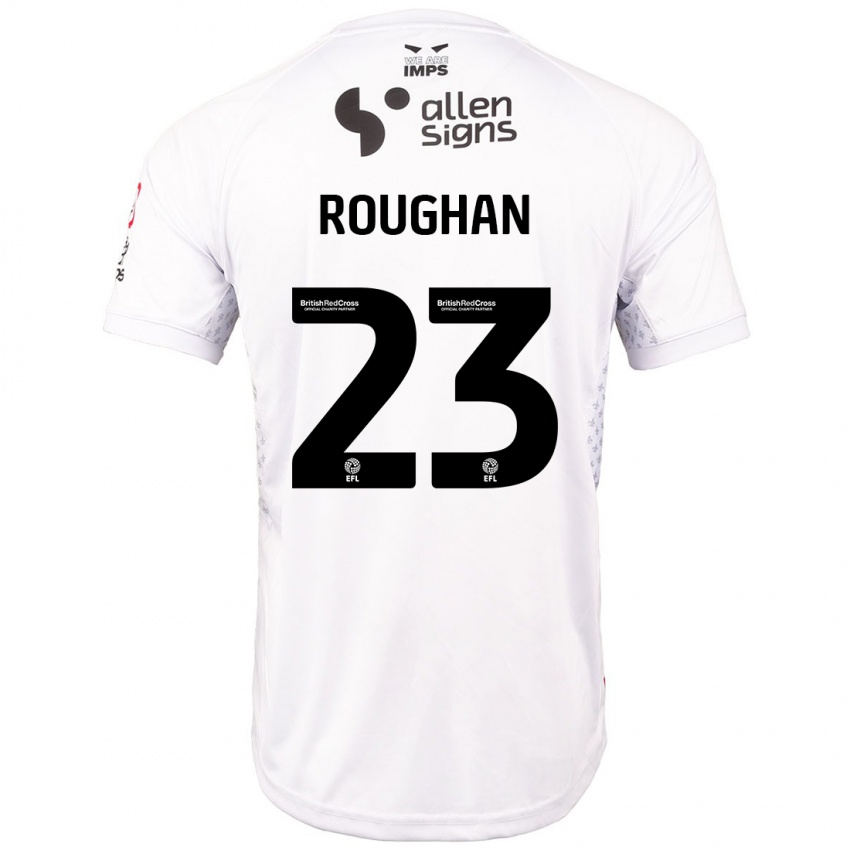 Hombre Camiseta Sean Roughan #23 Rojo Blanco 2ª Equipación 2024/25 La Camisa Chile