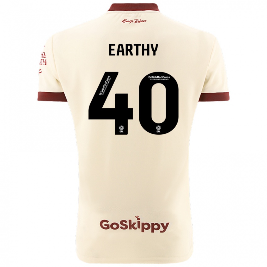 Hombre Camiseta George Earthy #40 Crema Blanco 2ª Equipación 2024/25 La Camisa Chile