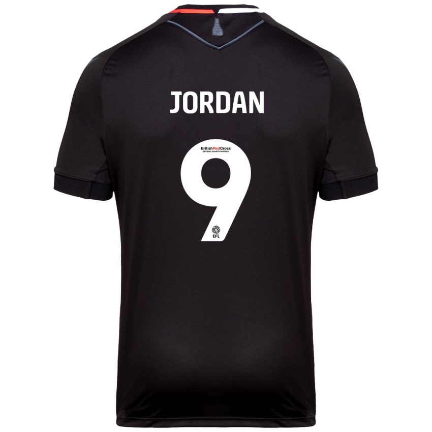 Hombre Camiseta Saffron Jordan #9 Negro 2ª Equipación 2024/25 La Camisa Chile