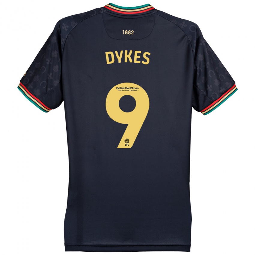 Hombre Camiseta Lyndon Dykes #9 Azul Marino Oscuro 2ª Equipación 2024/25 La Camisa Chile