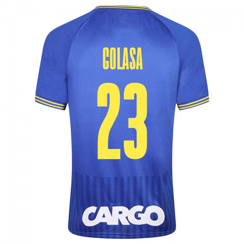 Hombre Camiseta Eyal Golasa #23 Blanco 2ª Equipación 2024/25 La Camisa Chile