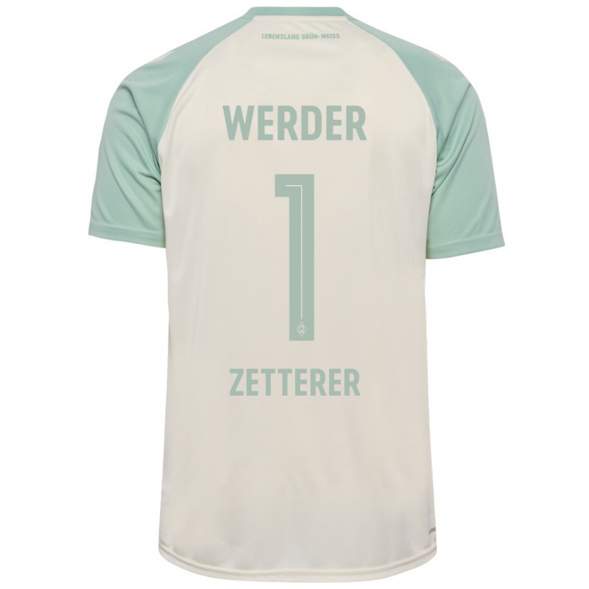 Hombre Camiseta Michael Zetterer #1 Blanquecino Verde Claro 2ª Equipación 2024/25 La Camisa Chile