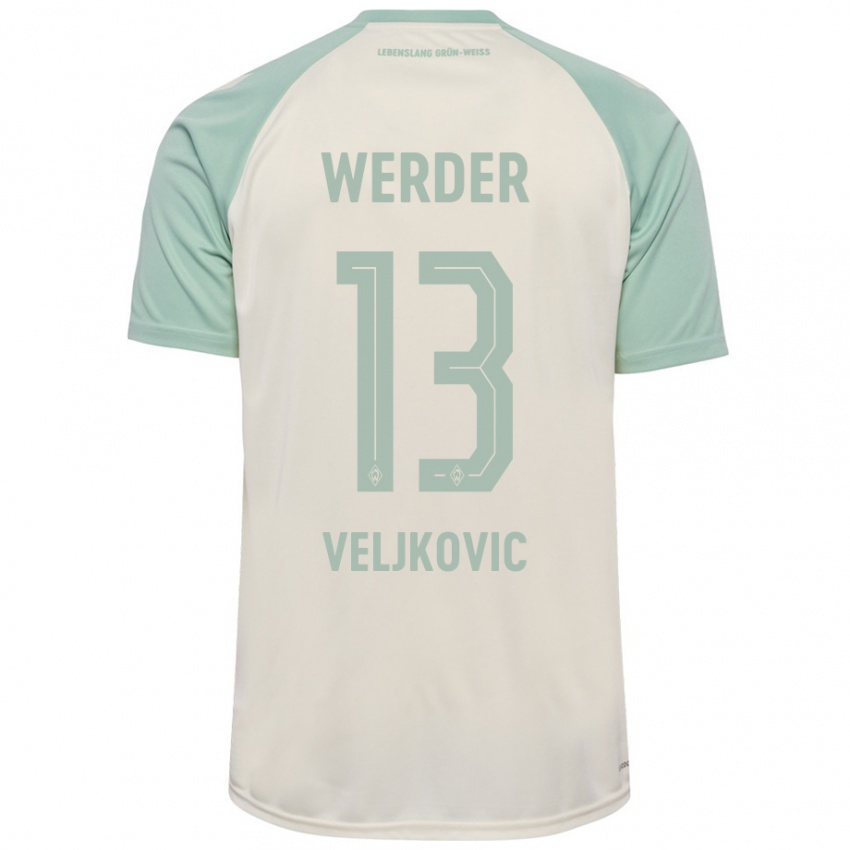 Hombre Camiseta Milos Veljkovic #13 Blanquecino Verde Claro 2ª Equipación 2024/25 La Camisa Chile