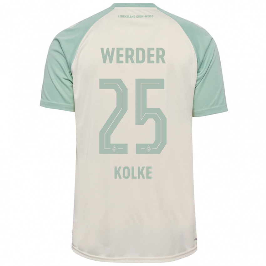 Hombre Camiseta Markus Kolke #25 Blanquecino Verde Claro 2ª Equipación 2024/25 La Camisa Chile