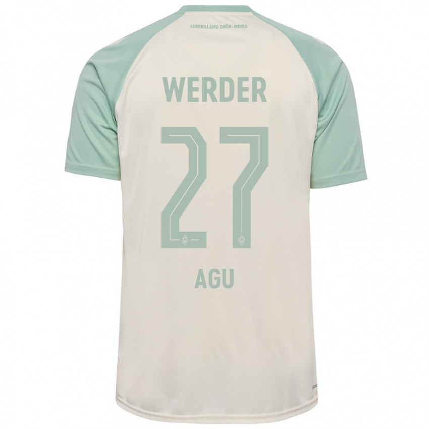 Hombre Camiseta Felix Agu #27 Blanquecino Verde Claro 2ª Equipación 2024/25 La Camisa Chile