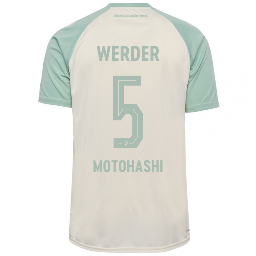 Hombre Camiseta Yuzuki Motohashi #5 Blanquecino Verde Claro 2ª Equipación 2024/25 La Camisa Chile