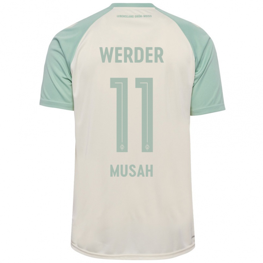 Hombre Camiseta Salim Musah #11 Blanquecino Verde Claro 2ª Equipación 2024/25 La Camisa Chile