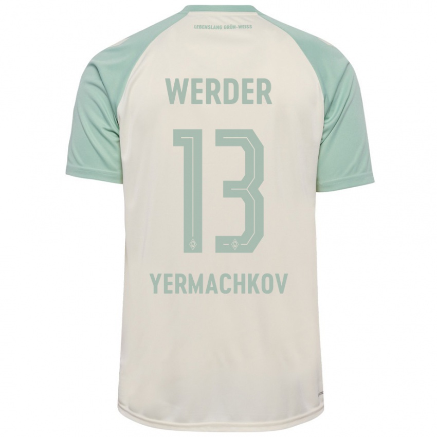 Hombre Camiseta Ivan Yermachkov #13 Blanquecino Verde Claro 2ª Equipación 2024/25 La Camisa Chile