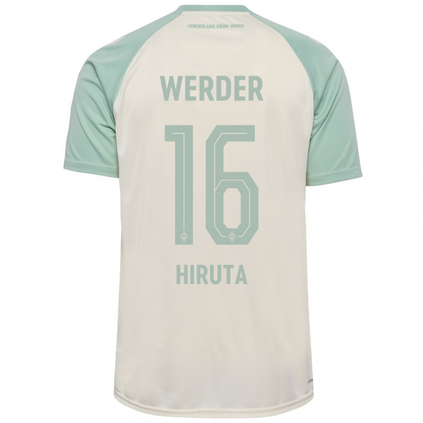 Hombre Camiseta Ikumi Hiruta #16 Blanquecino Verde Claro 2ª Equipación 2024/25 La Camisa Chile