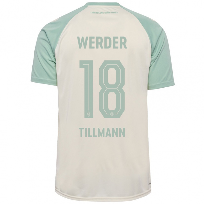 Hombre Camiseta Felix Tillmann #18 Blanquecino Verde Claro 2ª Equipación 2024/25 La Camisa Chile