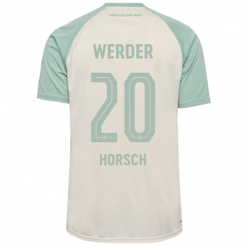 Hombre Camiseta Jonas Horsch #20 Blanquecino Verde Claro 2ª Equipación 2024/25 La Camisa Chile