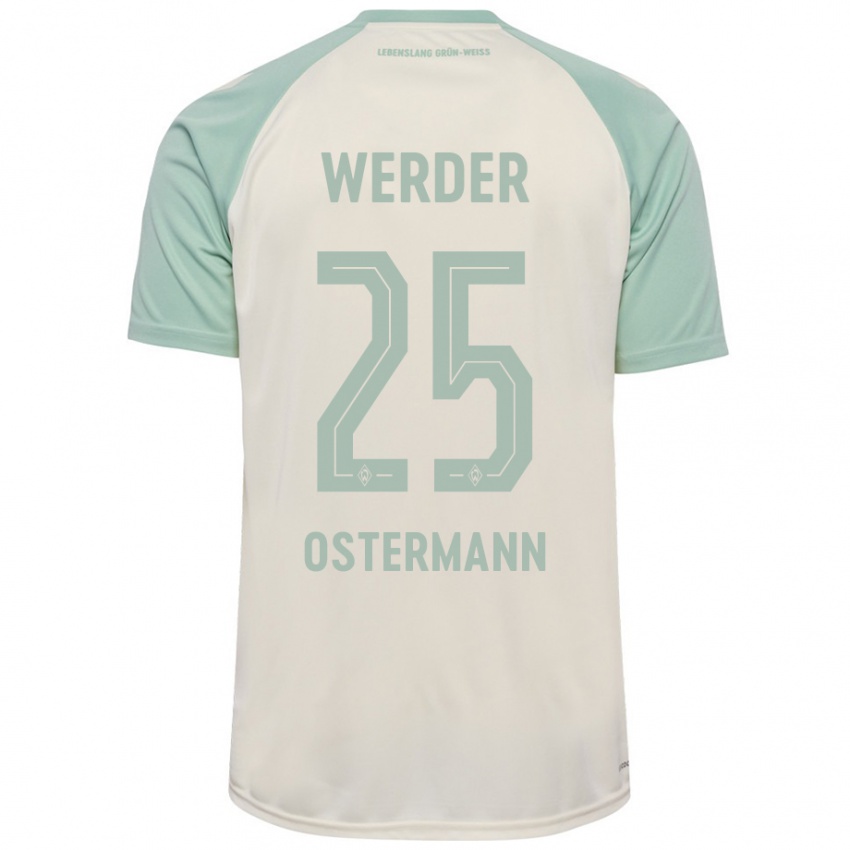 Hombre Camiseta Ben Ostermann #25 Blanquecino Verde Claro 2ª Equipación 2024/25 La Camisa Chile