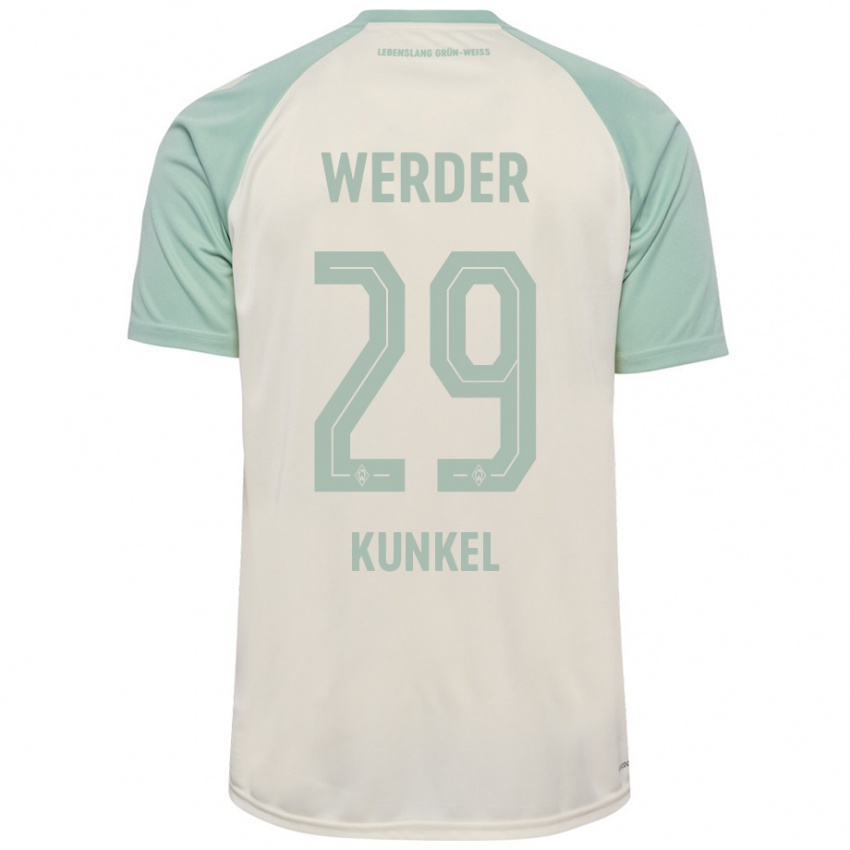 Hombre Camiseta Melina Kunkel #29 Blanquecino Verde Claro 2ª Equipación 2024/25 La Camisa Chile