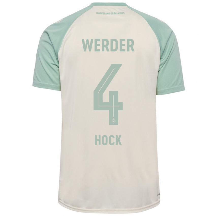 Hombre Camiseta Alexander Höck #4 Blanquecino Verde Claro 2ª Equipación 2024/25 La Camisa Chile