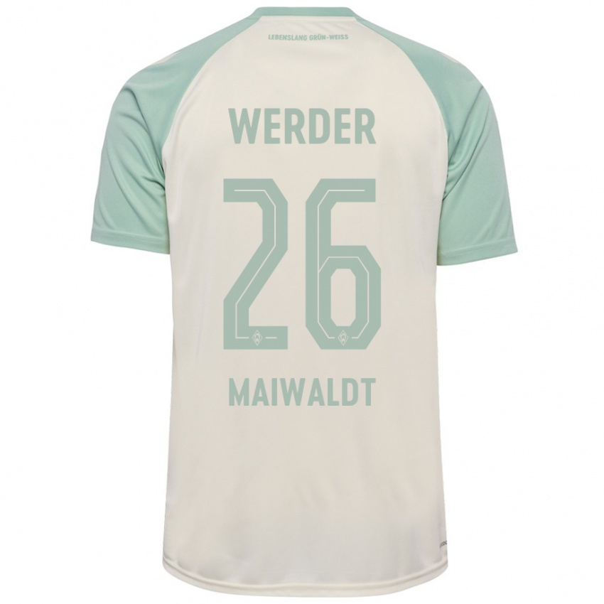 Hombre Camiseta Julius Maiwaldt #26 Blanquecino Verde Claro 2ª Equipación 2024/25 La Camisa Chile