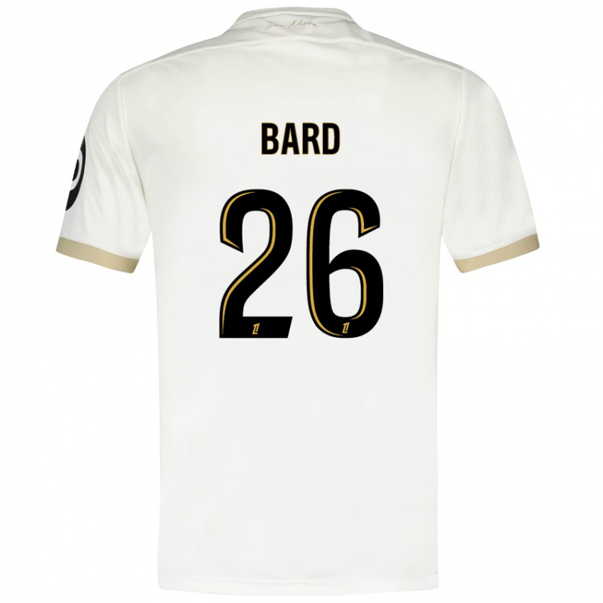 Hombre Camiseta Melvin Bard #26 Blanco Dorado 2ª Equipación 2024/25 La Camisa Chile