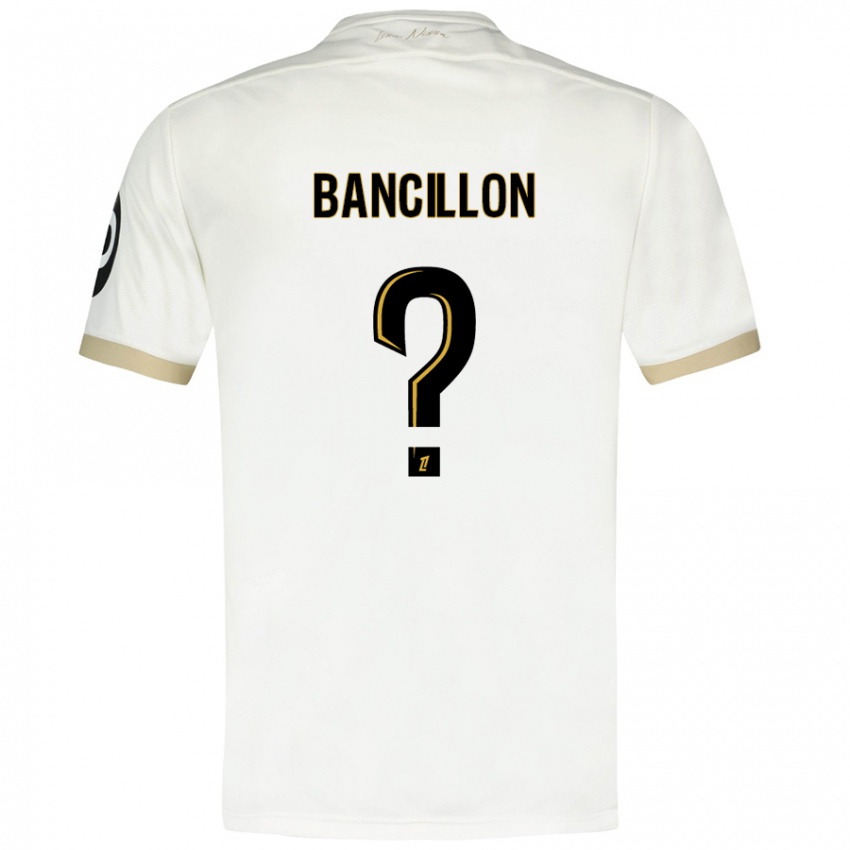 Hombre Camiseta Mattéo Bancillon #0 Blanco Dorado 2ª Equipación 2024/25 La Camisa Chile