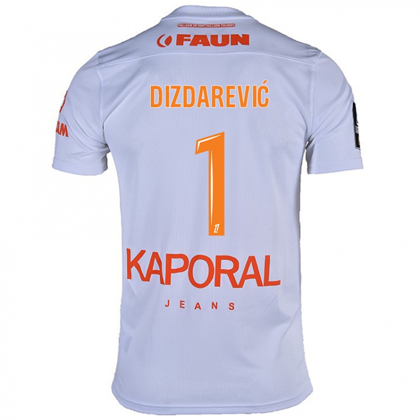 Hombre Camiseta Belmin Dizdarevic #1 Blanco 2ª Equipación 2024/25 La Camisa Chile