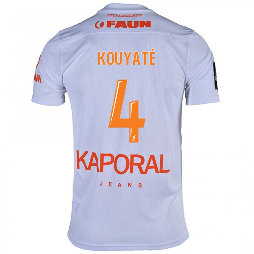 Hombre Camiseta Kiki Kouyaté #4 Blanco 2ª Equipación 2024/25 La Camisa Chile