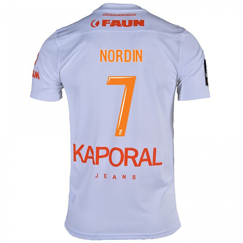 Hombre Camiseta Arnaud Nordin #7 Blanco 2ª Equipación 2024/25 La Camisa Chile