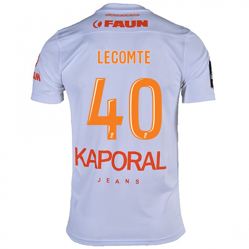 Hombre Camiseta Benjamin Lecomte #40 Blanco 2ª Equipación 2024/25 La Camisa Chile