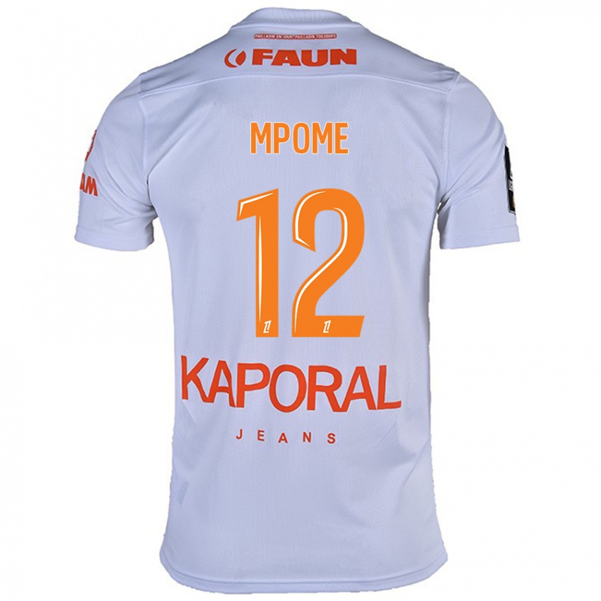 Hombre Camiseta Maelys Mpomé #12 Blanco 2ª Equipación 2024/25 La Camisa Chile