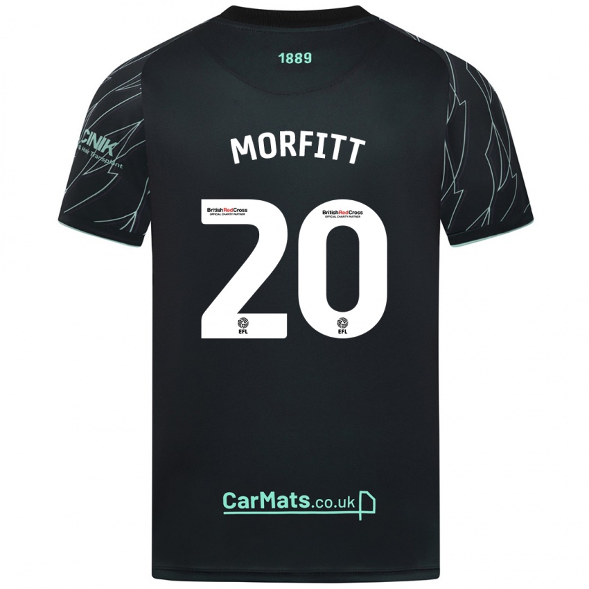 Hombre Camiseta Izzy Morfitt #20 Negro Verde 2ª Equipación 2024/25 La Camisa Chile