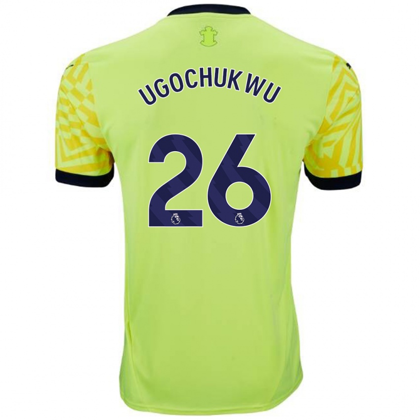 Hombre Camiseta Lesley Ugochukwu #26 Amarillo 2ª Equipación 2024/25 La Camisa Chile