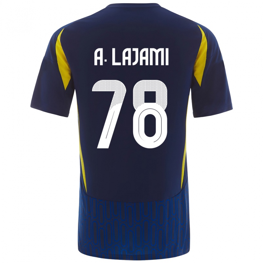 Hombre Camiseta Ali Lajami #78 Azul Amarillo 2ª Equipación 2024/25 La Camisa Chile