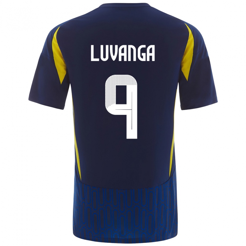 Hombre Camiseta Clara Luvanga #9 Azul Amarillo 2ª Equipación 2024/25 La Camisa Chile