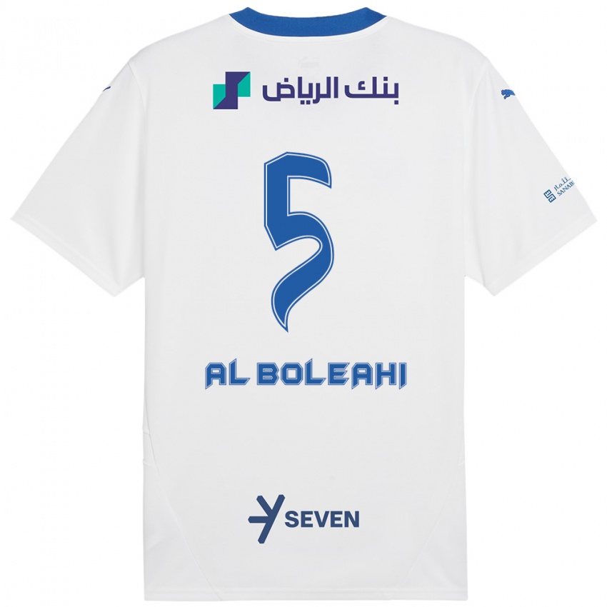 Hombre Camiseta Ali Al-Boleahi #5 Blanco Azul 2ª Equipación 2024/25 La Camisa Chile