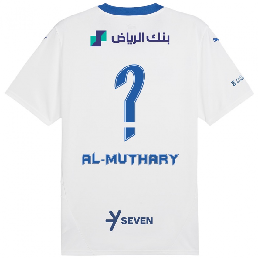 Hombre Camiseta Saad Al-Muthary #0 Blanco Azul 2ª Equipación 2024/25 La Camisa Chile