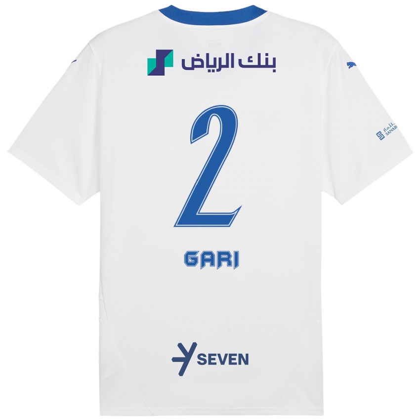 Hombre Camiseta Fatimah Gari #2 Blanco Azul 2ª Equipación 2024/25 La Camisa Chile