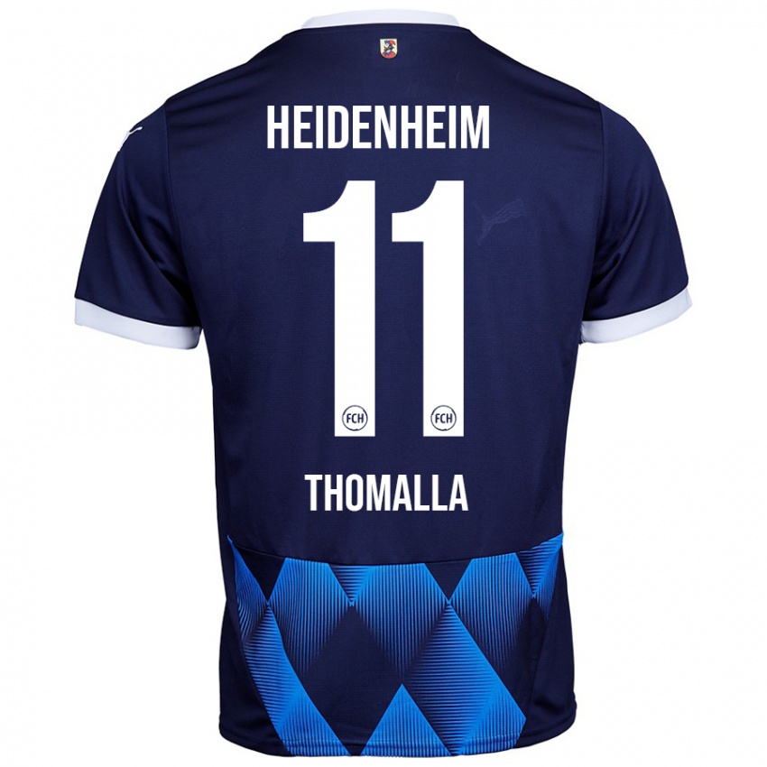 Hombre Camiseta Denis Thomalla #11 Azul Marino Oscuro 2ª Equipación 2024/25 La Camisa Chile