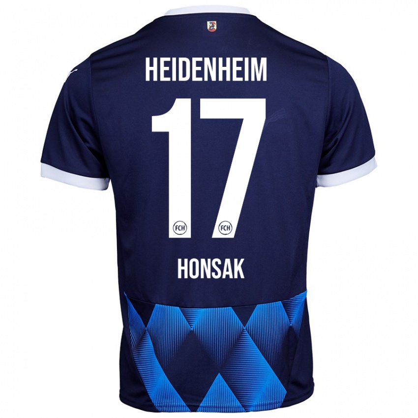 Hombre Camiseta Mathias Honsak #17 Azul Marino Oscuro 2ª Equipación 2024/25 La Camisa Chile