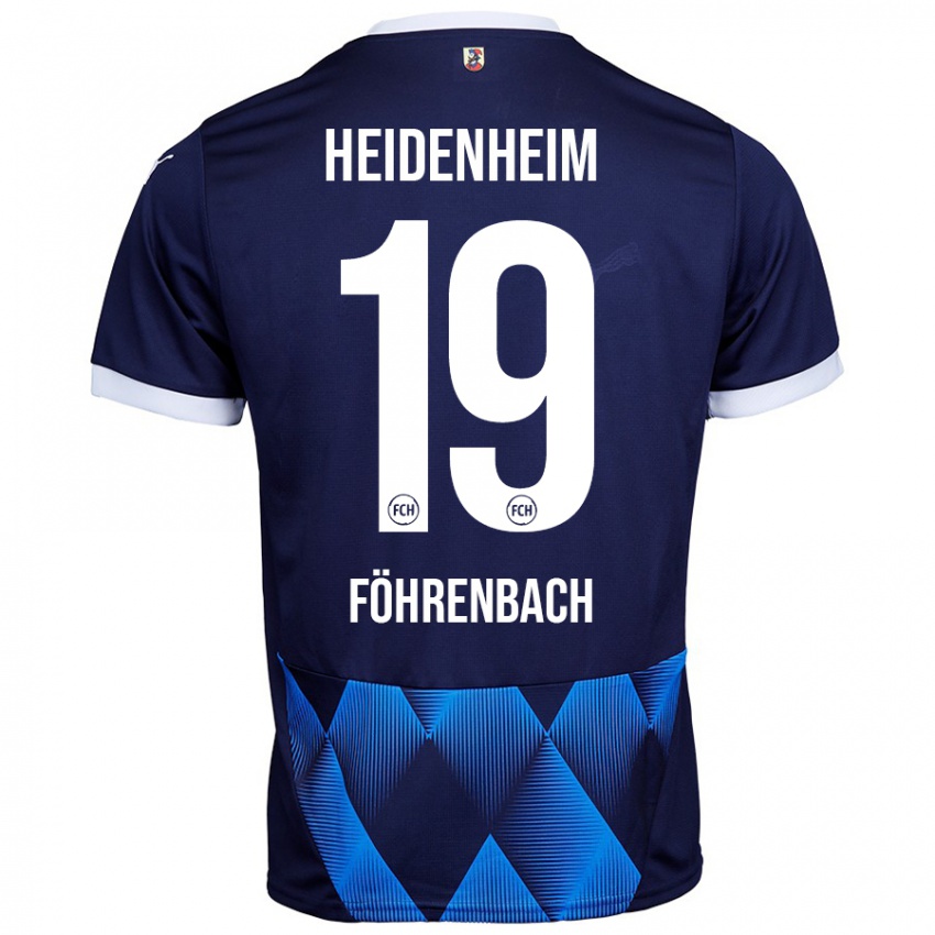 Hombre Camiseta Jonas Föhrenbach #19 Azul Marino Oscuro 2ª Equipación 2024/25 La Camisa Chile