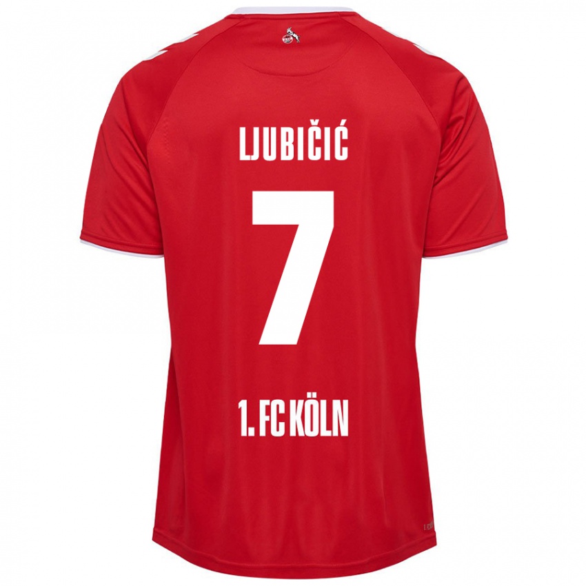 Hombre Camiseta Dejan Ljubicic #7 Rojo Blanco 2ª Equipación 2024/25 La Camisa Chile