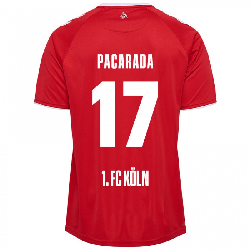 Hombre Camiseta Leart Paçarada #17 Rojo Blanco 2ª Equipación 2024/25 La Camisa Chile