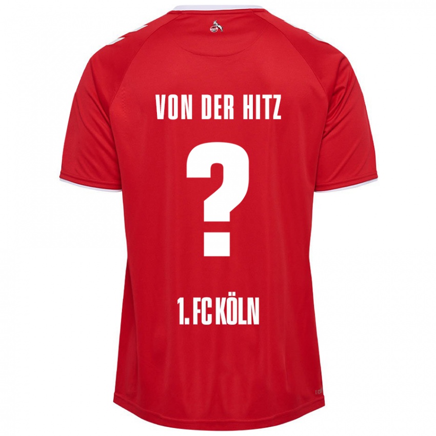 Hombre Camiseta Justin Von Der Hitz #0 Rojo Blanco 2ª Equipación 2024/25 La Camisa Chile