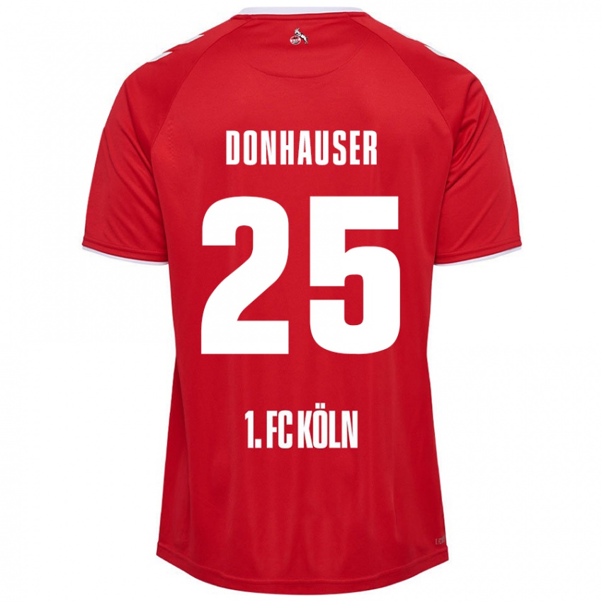 Hombre Camiseta Laura Donhauser #25 Rojo Blanco 2ª Equipación 2024/25 La Camisa Chile