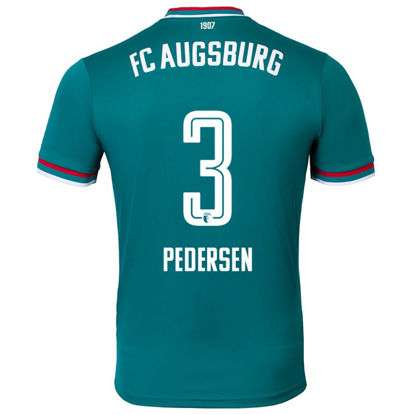 Hombre Camiseta Mads Pedersen #3 Verde Oscuro 2ª Equipación 2024/25 La Camisa Chile