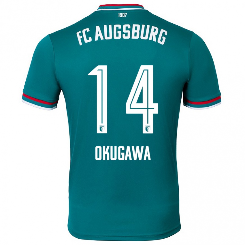 Hombre Camiseta Masaya Okugawa #14 Verde Oscuro 2ª Equipación 2024/25 La Camisa Chile